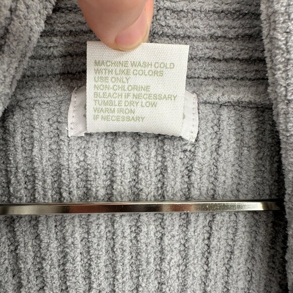 Softies Rib Chenille Drape Front Cardigan in Gray size S/M NWOT - Picture 4 of 7